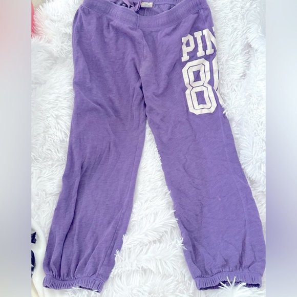 Victoria Secret PINK Purple Joggers - Picture 3 of 4